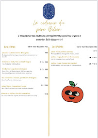 Menu Crêperie Bilien Page 1