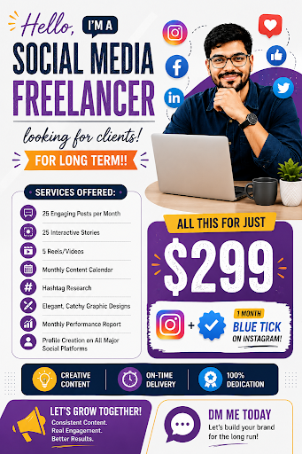 🚀 Looking for a Reliable Social Media Freelancer? post image