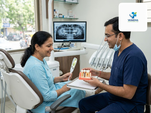 Missing teeth affecting your smile or chewing comfort? At Vasudha Hospital and Dental Clinic in V…