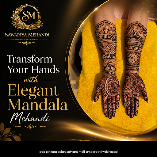 Sawariya Mehandi Artist, the best mehandi artist in Hyderabad, specializes in intricate Mandala m… post image