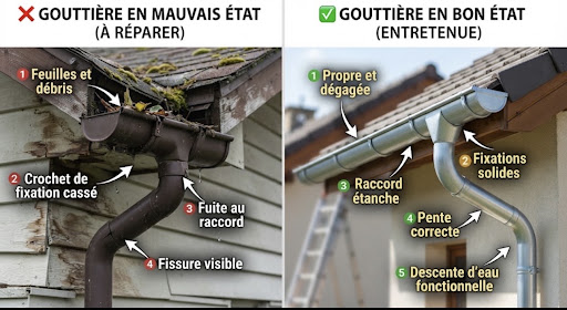 Gouttières à Caen : entretien, réparation et remplacement Une gouttière… (18/09/2026)