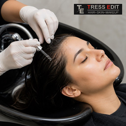 Struggling with hair fall, dandruff or slow hair growth? Our specialised scalp therapies at Tress… post image