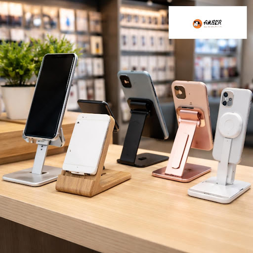 Upgrade your desk or bedside table with stylish, sturdy phone stands now available at AMBER TELE… post image