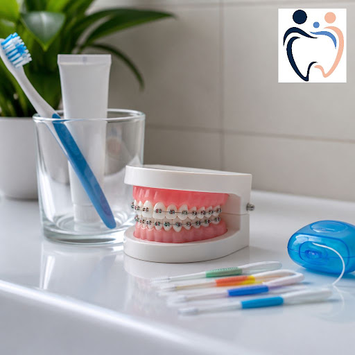 Wearing braces or aligners? Good oral hygiene is the key to a healthy, confident smile. At Dr. Th… post image