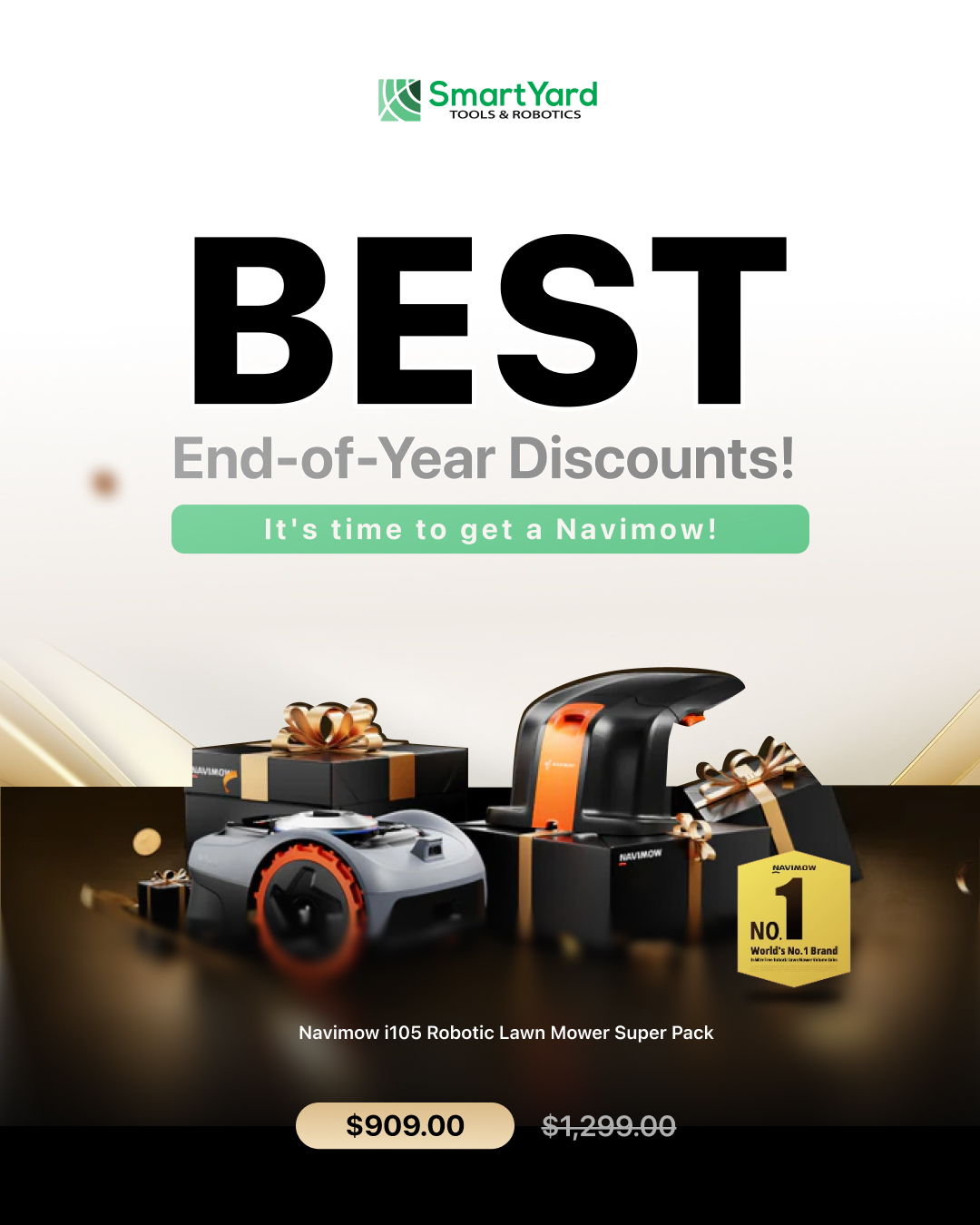 End-of-Year Deal: Navimow i105 Super Pack for $909