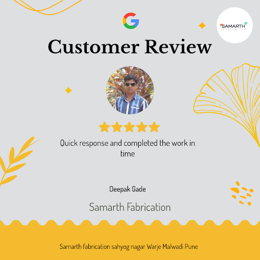Deepak Gade loved the exceptional service at Samarth Fabrication, a reliable metal fabricator in…