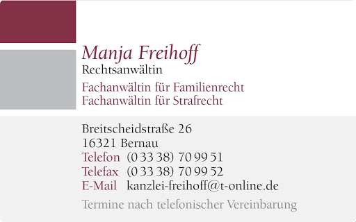 Rechtsanwältin Manja Freihoff - Thumbnail