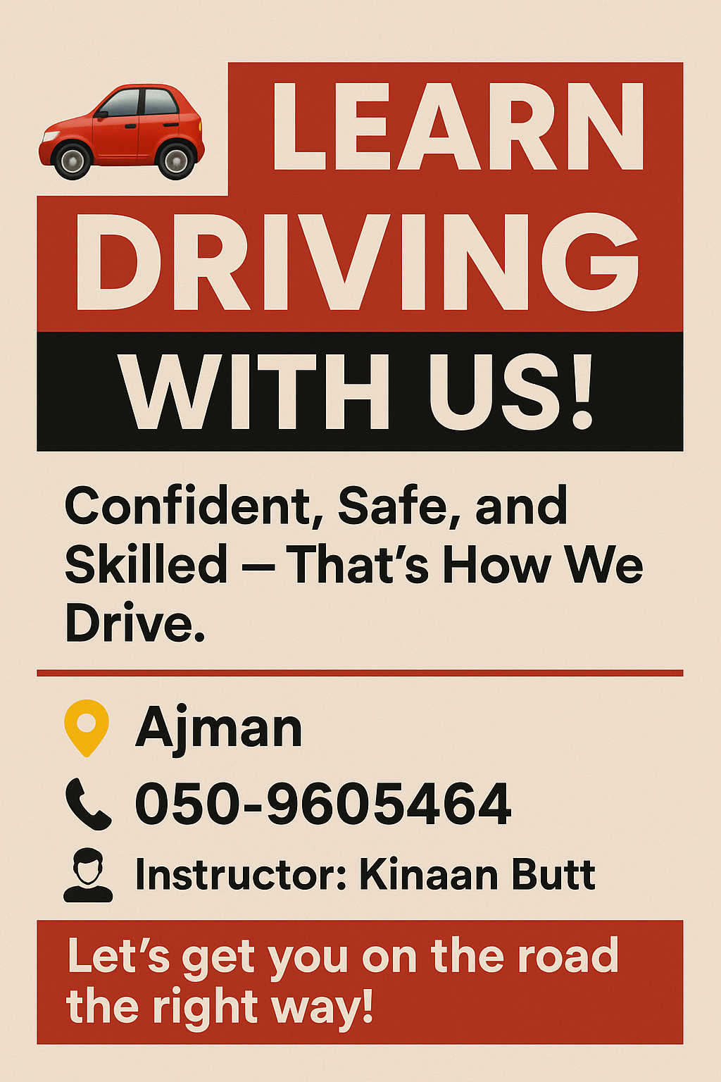 Driving instructor Ajman - Kinaan Butt - صورة 2