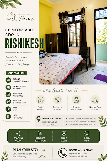 🌿 Feel the peace of Rishikesh, stay like home. post image