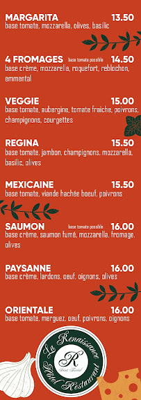 Menu La Renaissance HÔTEL RESTAURANT SAINT FERRÉOL Page 2