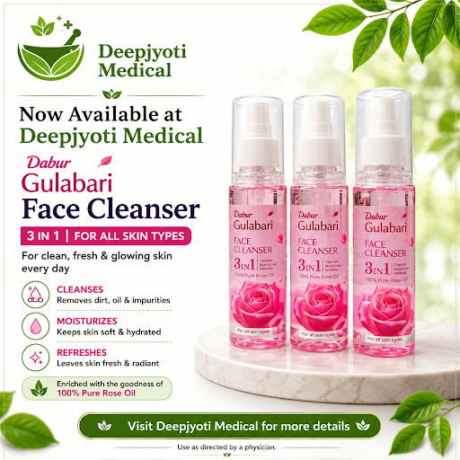 Enriched with 100% pure rose oil, Dabur Gulabari Face Cleanser helps cleanse, moisturize and refr… post image
