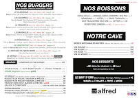 Menu Alfred Burger Page 1