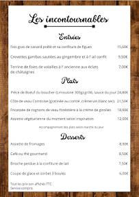 Menu LA TANIERE DES COMBES Page 1