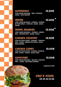 Menu CRO'K FOOD Page 2