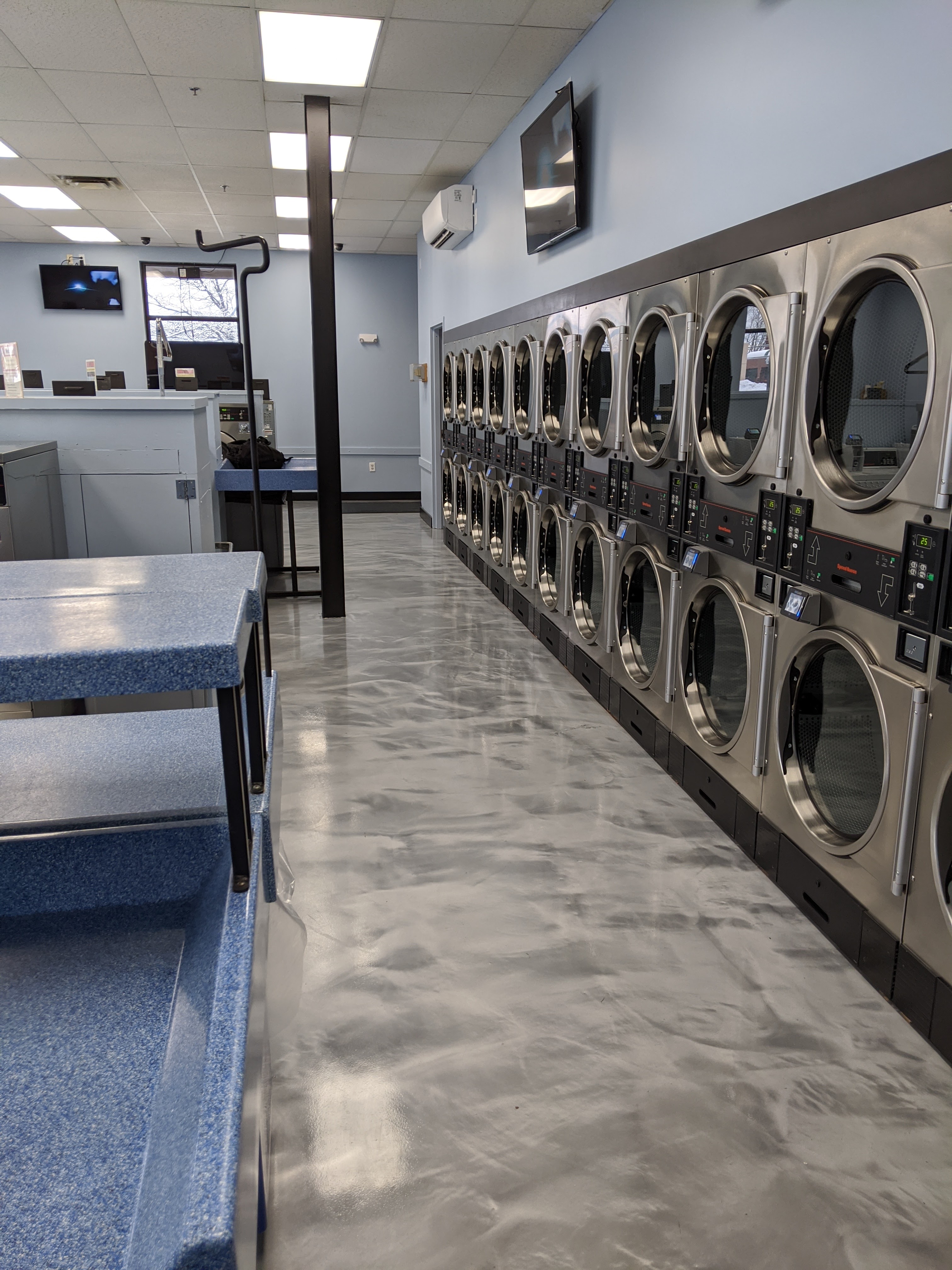 Self-service laundry at Cleary Cleaners, Dover, NH