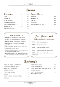 Menu Restaurant Brasserie Café Beaugrenelle Paris 15 Page 1