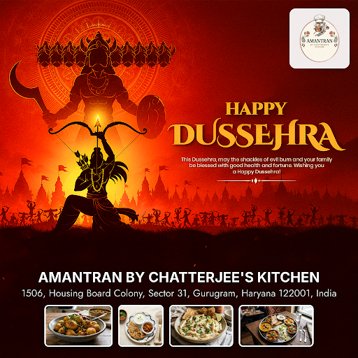 Celebrate Dussehra with AMANTRAN BY CHATTERJEE'S KITCHEN, your nearby tiffin service offering hea… post image