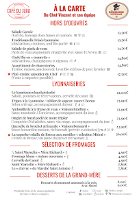 Menu Café du Jura - Bouchon Lyonnais Page 2