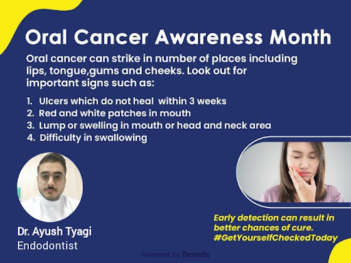 April is Oral Cancer Awareness Month. Oral cancer can be prevented with early detection and treat…