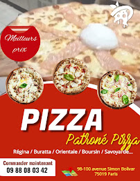 Menu Patroné Pizza Paris 19e Page 3