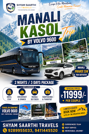 Manali Kasol tour package from Delhi, Manali Kasol tour package from Noida, Manali Volvo package,… post image