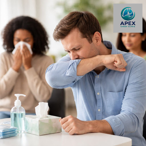 Coughing is a natural reflex, but during respiratory infections it can easily spread germs to fam…