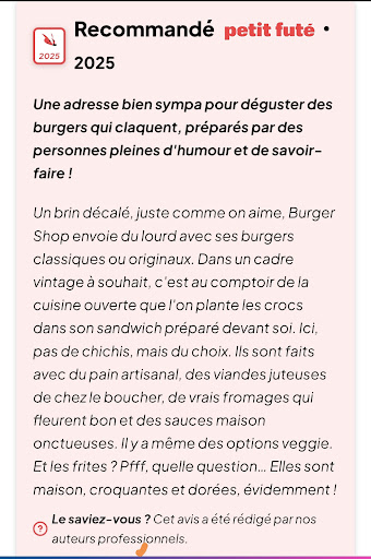 Burger Shop
