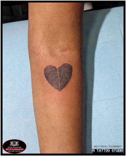 Best Tattoo Studio Near Me | Custom Fingerprint Heart Tattoo ✨ post image