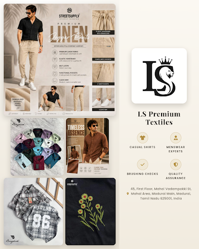 Explore the latest collection of Linen joggers with viral check patterns at LS Premium Textiles,…