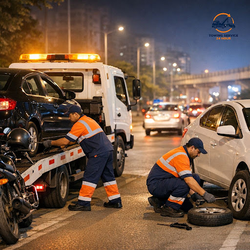 Stuck on the road in the middle of the night or during peak traffic? Towing Service 24 hours in A… post image