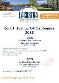 Menu Hébergement insolite et restaurant Lacustra Page 2