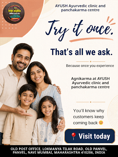 AYUSH Ayurvedic clinic offers expert Panchkarma treatments including Agnikarma for pain managemen… post image