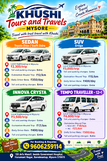 Khushi tours and travels Mysore post image