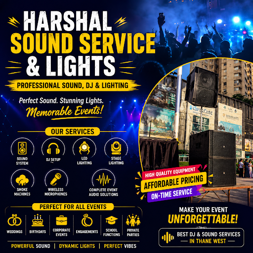 Harshal Sound Service & Lights is your trusted provider of professional DJ, sound system, and eve…