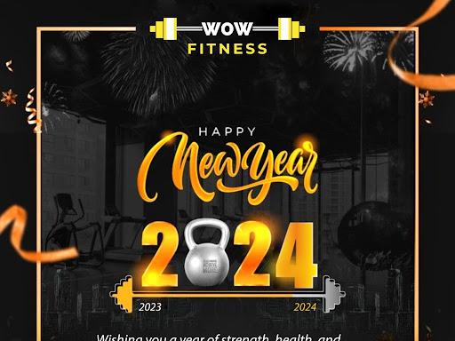 💪🌟 Wow Fitness ISRO Layout: Here's to a Strong & Healthy 2024! Crush Your Goals! 🎉🏋️‍♂️ post image