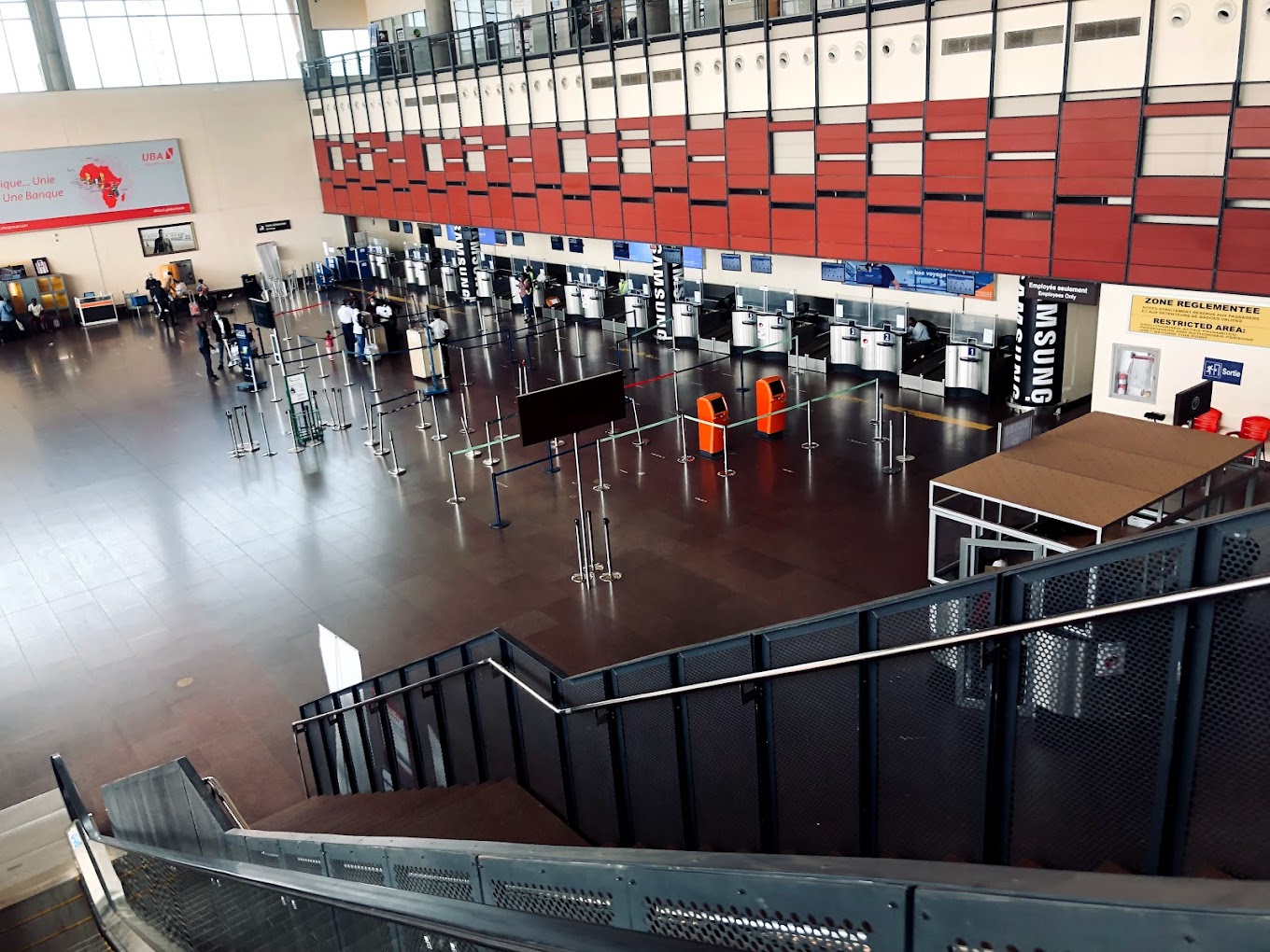 Modibo Keita Airport check-in area, Bamako