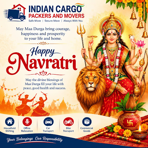 Happy Navratri from Indian Cargo Packers And Movers! 🌸🙏 May the divine blessings of Maa Durga bri… post image