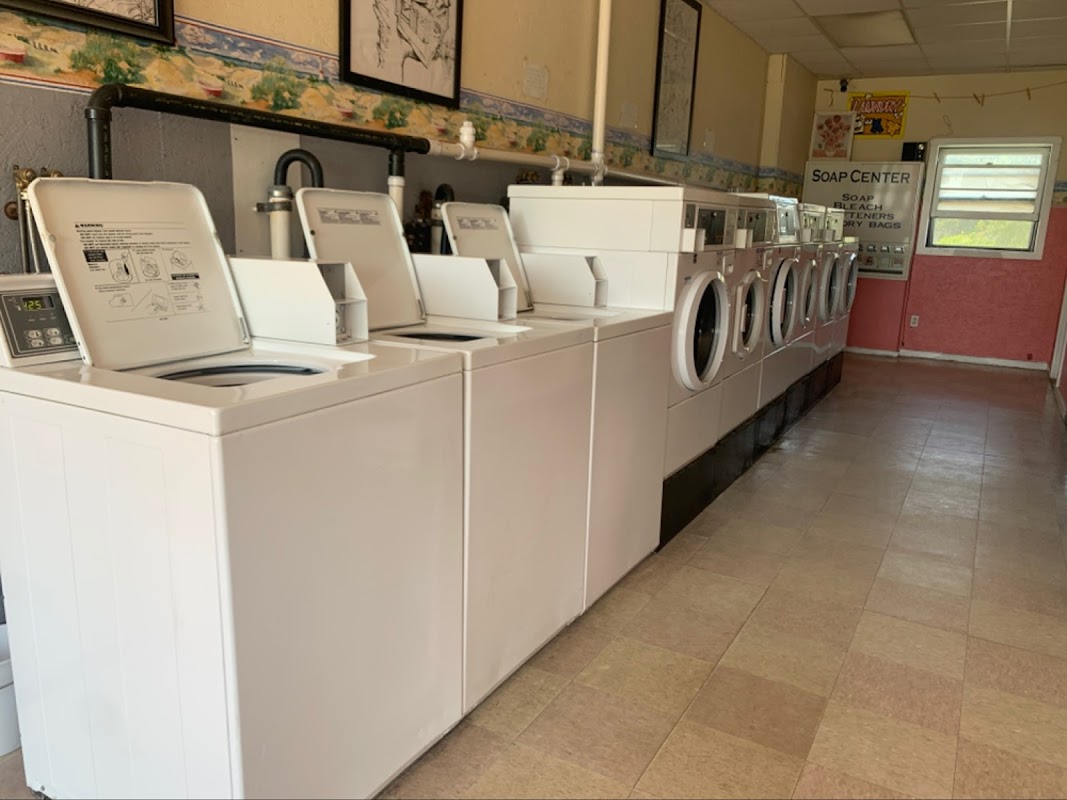 Clean laundry equipment at Matunuck Laundry in South Kingstown, RI