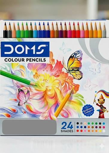 ⭐ DOMS Colour Pencils (24 Shades) – Available Now! ⭐