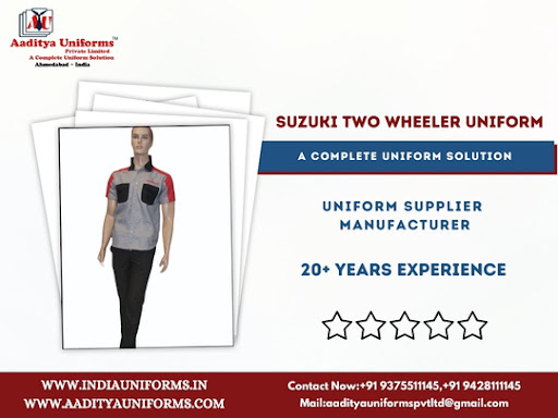 Suzuki Two Wheeler Uniforms Available At Aaditya Uniforms post image