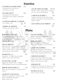 Menu Auberge La Cascade Page 1