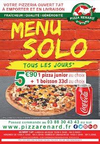 Menu Pizza Renard STRASBOURG Koenigshoffen Page 8