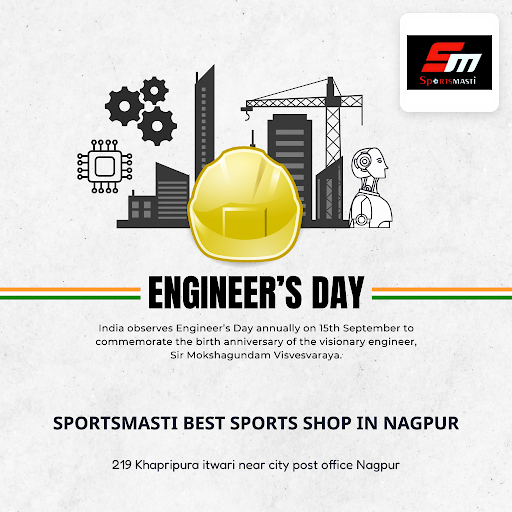 Celebrate Engineers Day 2026 with SPORTSMASTI, Nagpur’s best sports shop. Discover top-quality tr… post image