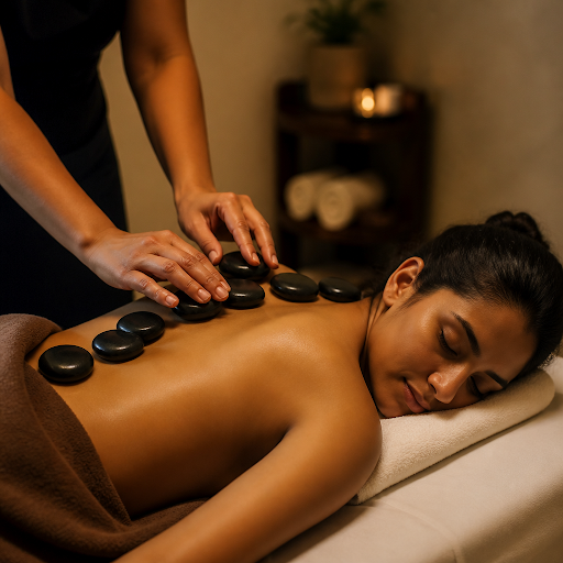 Experience deep, soothing relaxation with hot stone therapy at Goldstone Wellness, your trusted w… post image