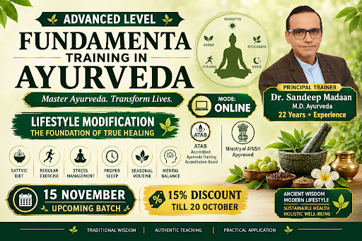 Online Advanced Level Training on Fundamentals of Ayurveda : Accredited by ATAB, RAV, MInisry of… post image