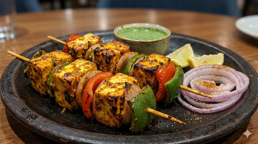 🌿🔥 **PANEER TIKKA DRY** 🔥🌿

Smoky, succulent, and packed