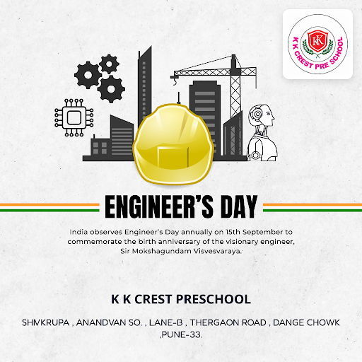 Celebrate Engineers Day at K K CREST PRESCHOOL, where young minds explore creativity and problem-…