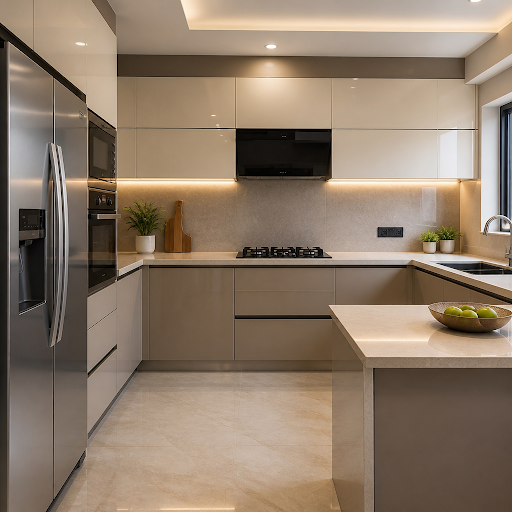 Dreaming of a stylish, space-saving modular kitchen in Badshahpur Gurugram? AH FURNITURE in Secto… post image