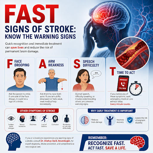 Meta Title: FAST Signs of Stroke | Symptoms & Expert Neurology Care by Dr. Akshay Baid post image