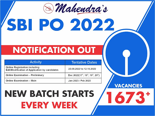 🔵 SBI PO 2022 NOTIFICATION OUT